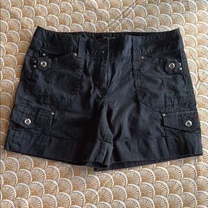 White House Black Market Black Women's Cargo Shorts Size 2